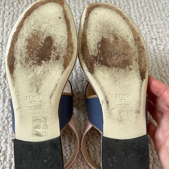 Fendi Monsters Motif Leather slide - Picture 2 of 3